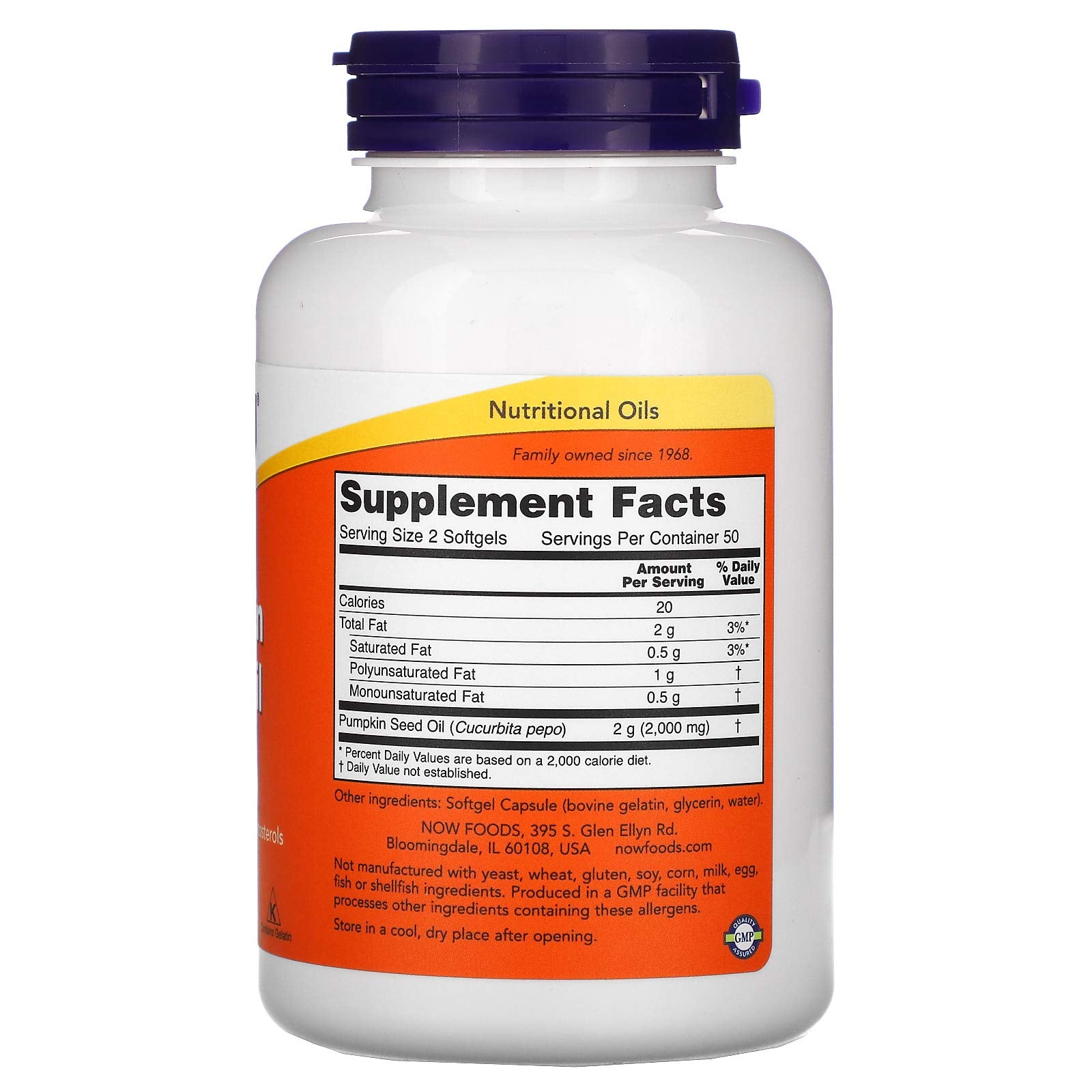 NOW Foods Supplements, Pumpkin Seed Oil 1000 mg with Essential Fatty Acids and Phytosterols, Cold Pressed, 200 Softgels - Nirvana Guru