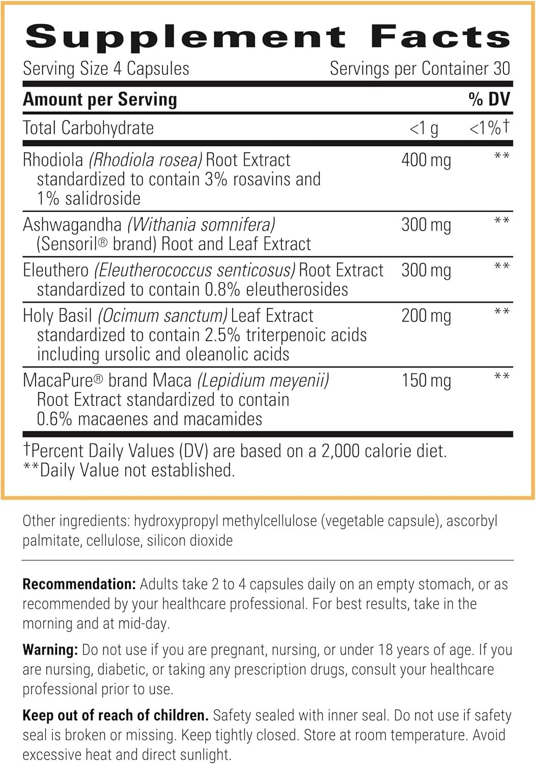 Integrative Therapeutics HPA Adapt - Supports a Healthy Stress Response* - Positive Outlook Supplement with Ashwagandha, Maca, Holy Basil & Rhodiola - Gluten-Free & Soy-Free - 120 Vegan Capsules - Nirvana Guru