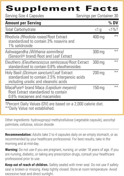 Integrative Therapeutics HPA Adapt - Supports a Healthy Stress Response* - Positive Outlook Supplement with Ashwagandha, Maca, Holy Basil & Rhodiola - Gluten-Free & Soy-Free - 120 Vegan Capsules - Nirvana Guru