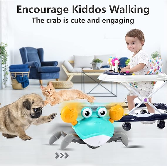 control future Crawling Crab Baby Toy - Infant Tummy Time Toys 3 4 5 6 7 8 9 10 11 12 Babies Boy 3-6 6-12 Learning Crawl 9-12 12-18 Walking Toddler 36 Months Old Music Development 1st Birthday Gifts nirvanaguru