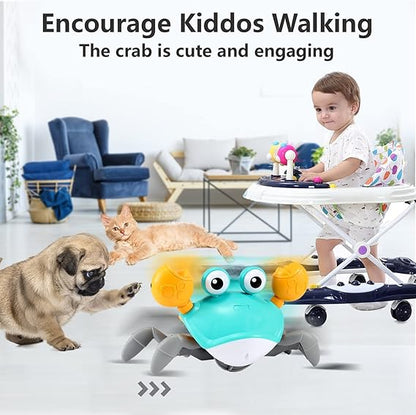 control future Crawling Crab Baby Toy - Infant Tummy Time Toys 3 4 5 6 7 8 9 10 11 12 Babies Boy 3-6 6-12 Learning Crawl 9-12 12-18 Walking Toddler 36 Months Old Music Development 1st Birthday Gifts nirvanaguru