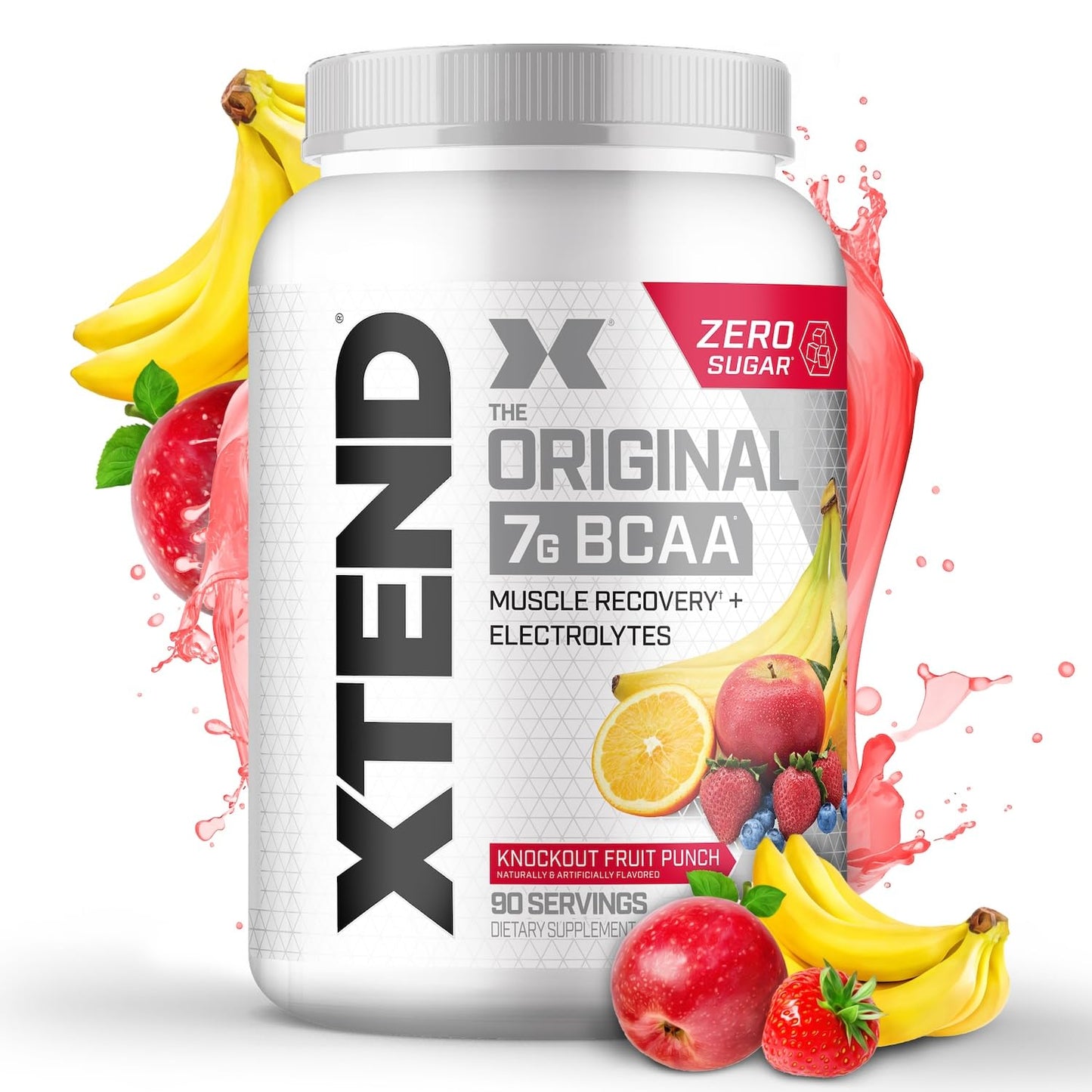 Original BCAA Powder Airheads Candy Flavor, 7g BCAA and 2.5g L-Glutamine, Sugar Free Post Workout Muscle Recovery Drink with Amino Acids for Men & Women, 30 Servings Nirvana Guru