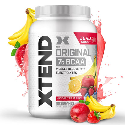 Original BCAA Powder Airheads Candy Flavor, 7g BCAA and 2.5g L-Glutamine, Sugar Free Post Workout Muscle Recovery Drink with Amino Acids for Men & Women, 30 Servings Nirvana Guru