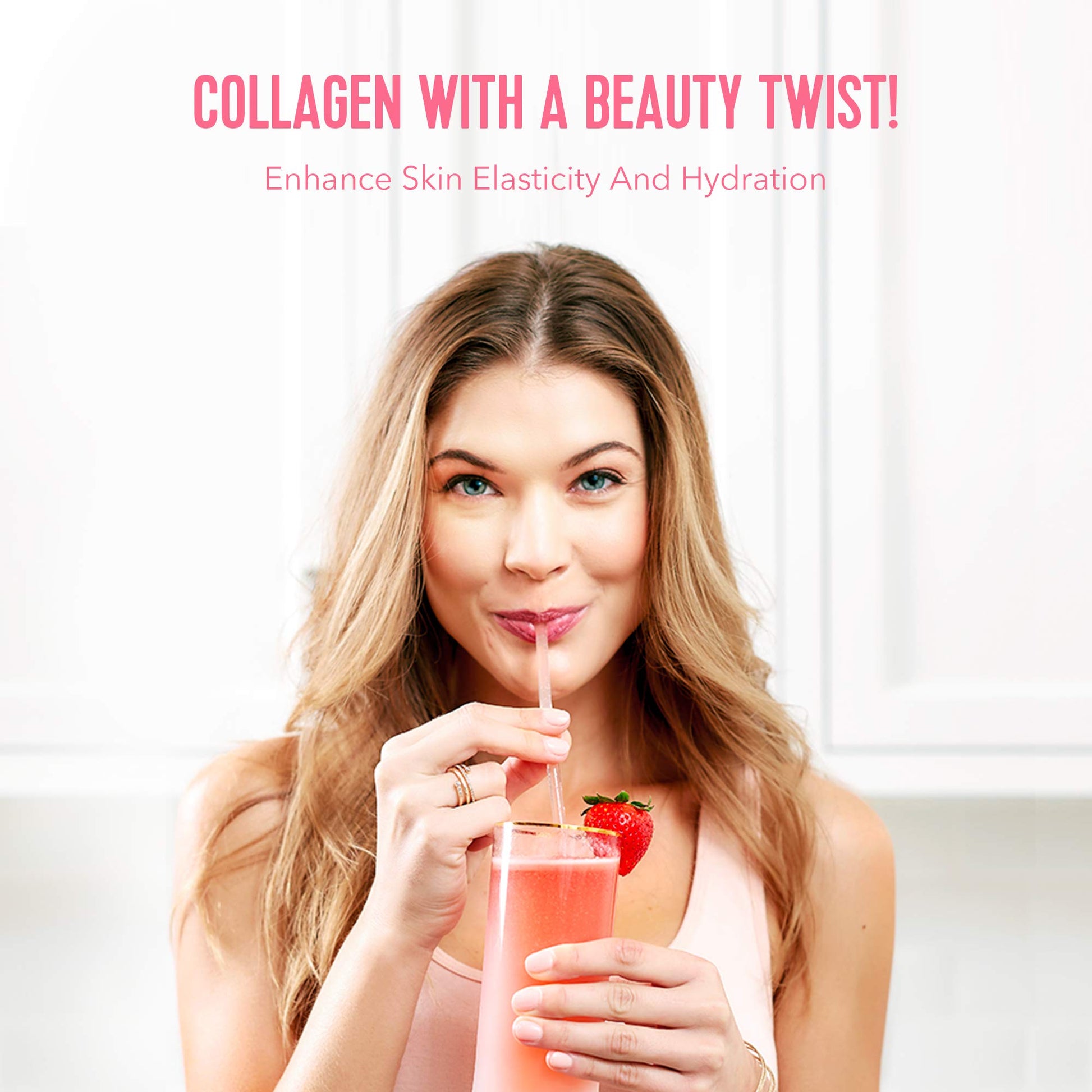 Vital Proteins Beauty Collagen (Strawberry Lemon, Canister) - 120mg of Hyaluronic Acid and 15g of Collagen Per Serving - Nirvana Guru