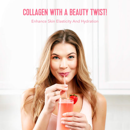Vital Proteins Beauty Collagen (Strawberry Lemon, Canister) - 120mg of Hyaluronic Acid and 15g of Collagen Per Serving - Nirvana Guru