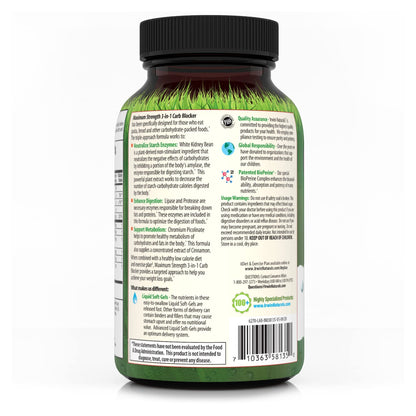 Irwin Naturals Maximum Strength 3-in-1 Carb Blocker - Neutralize Carbohydrates and Support Metabolism - 150 Liquid Softgels - Nirvana Guru
