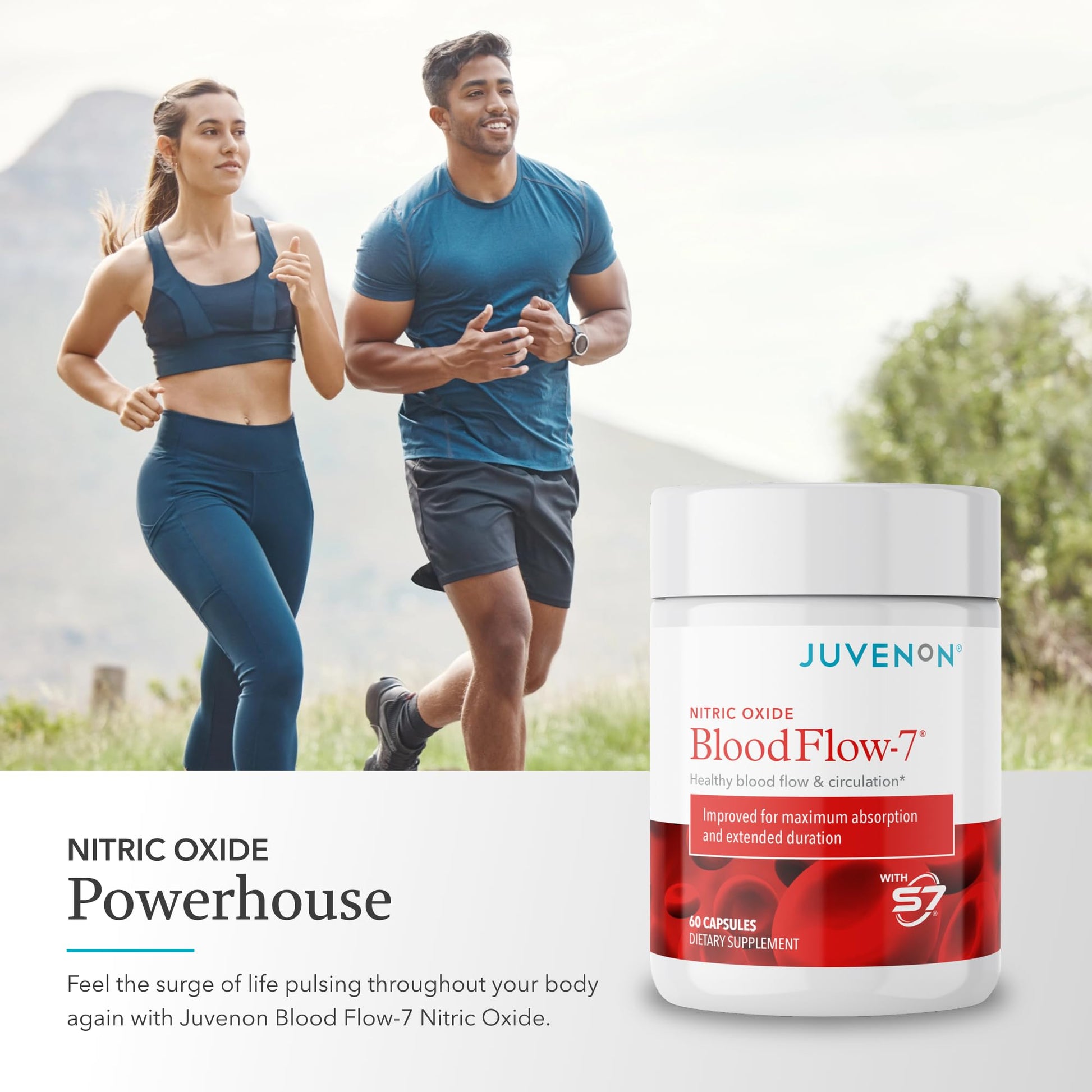 Juvenon BloodFlow-7 Nitric Oxide Supplement with Nitrosigine Nirvana Guru