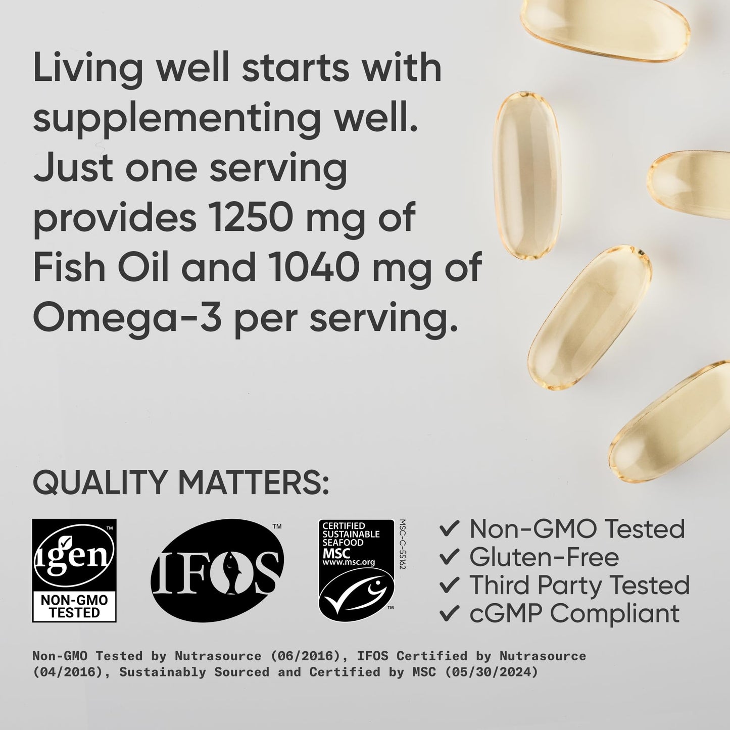 Sports Research Total Omega-3 Fish Oil from Wild Sockeye Salmon, Alaska Pollock, Antarctic Krill, Astaxanthin + Phospholipids & Wax Esters for Absorption | 960mg of EPA & DHA - Fresh Lemon Scent (120 - Nirvana Guru