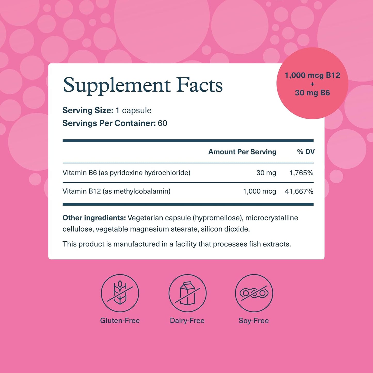 Youtheory B12B6 - Vegan Vitamin B6 & Vitamin B12 - Offers Brain Health, Energy & Immunity Support* - Dairy, Soy & Gluten Free - 60 Vegetarian Capsules - Nirvana Guru