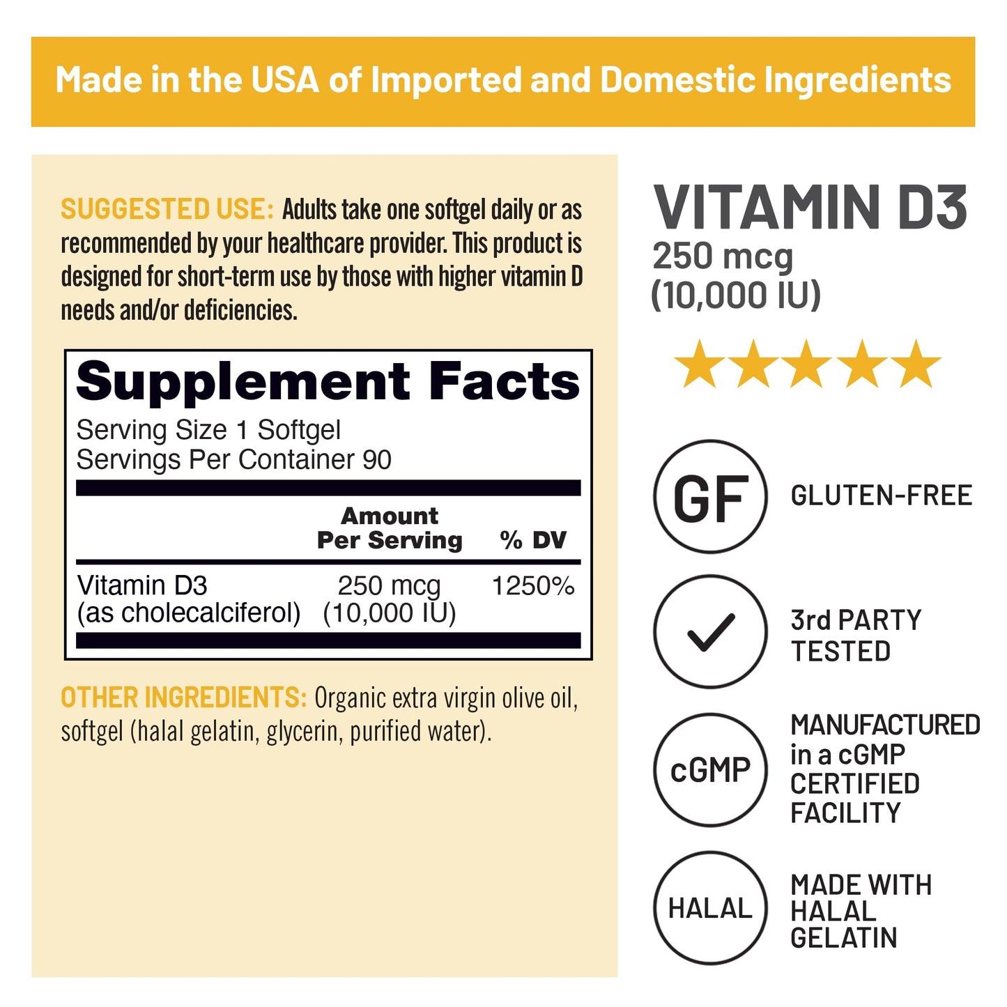 NatureWise Vitamin D3 5000iu (125 mcg) 1 Year Supply for Immune Support, Healthy Muscle Function, and Bone Health - Non-GMO, Gluten Free in Organic Extra Virgin Olive Oil, (Mini Softgel), 360 Count