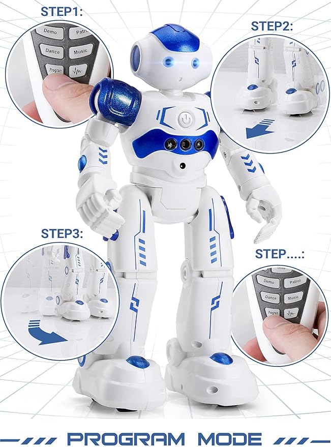 KingsDragon RC Robot Toys for Kids, Gesture & Sensing Programmable Remote Control Smart Robot for Age 3 4 5 6 7 8 Year Old Boys Girls Birthday Gift Present Nirvana Guru