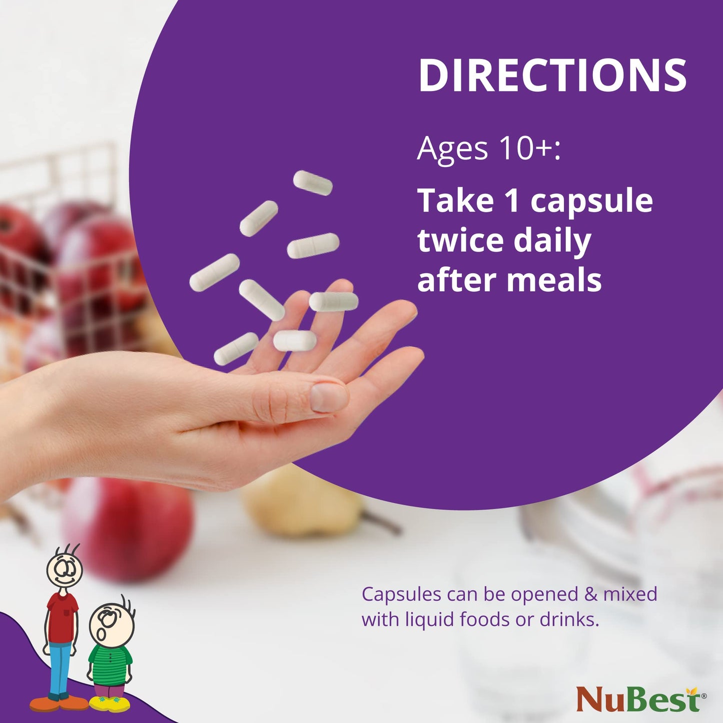 NuBest Tall 10+ Premium Bone Strength Formula, Enhanced Immunity and Overall Health for Age 10+ with Calcium, Vitamin D3, Vitamin K2, and Multivitamins | 60 Capsules | 1 Month Supply Nirvana Guru