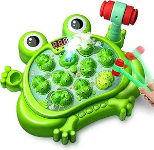 HopeRock Toys for 2 3 4 5 Year Old Boy,Toddler Toys Age 2-4, Whack A Frog Game,with 5 Modes,45 Levels,9 Music Spray and Light-up, Baby Toy Gifts for Early Learning, Birthday Gift for Toddler Boy Toys Nirvana Guru