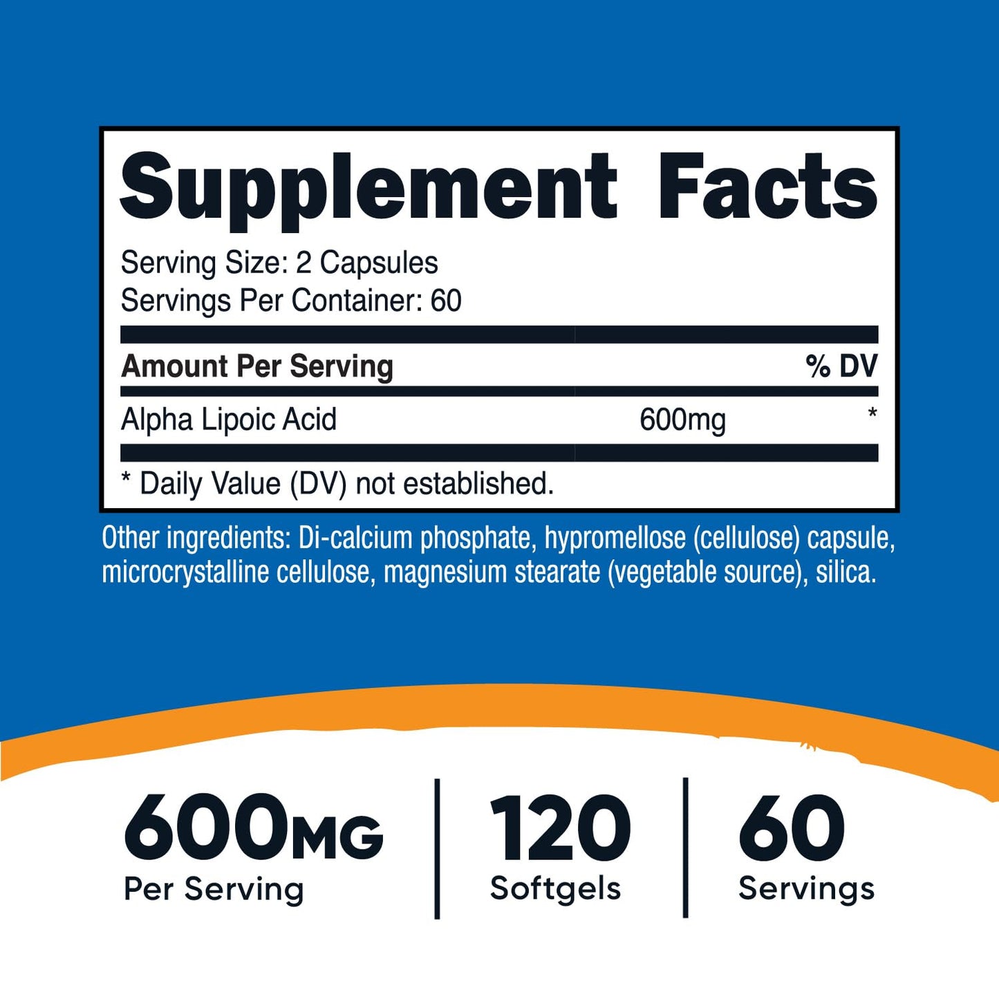 Nutricost Alpha Lipoic Acid 600mg Per Serving, 240 Capsules - Gluten Free, Vegetarian Capsules, Soy Free & Non-GMO