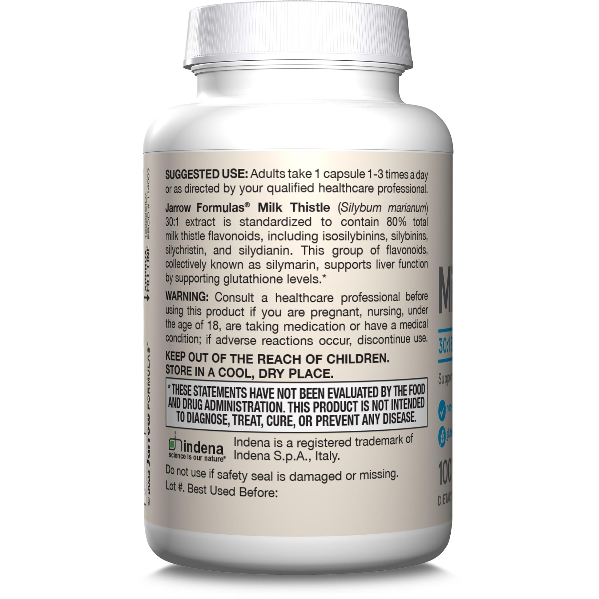 Jarrow Formulas Milk Thistle 150 mg With 30:1 Standardized Silymarin Extract, Dietary Supplement for Liver Function Support, 200 Veggie Capsules, 66-200 Day Supply - Nirvana Guru