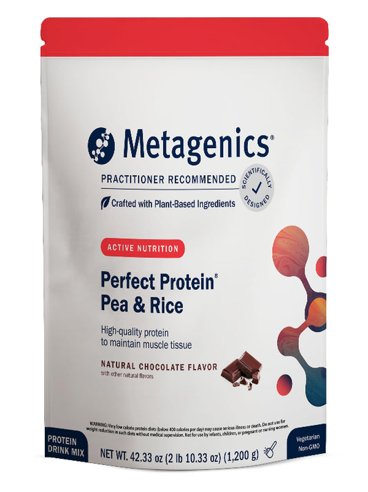 Metagenics Perfect Protein Pea & Rice - Featuring OptiProtein, a Balanced Combination of Proprietary Pea and Rice Protein with Added BCAAs - Vanilla Flavor - 30 Servings - 39.15 Oz - Nirvana Guru