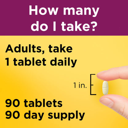 Nature Made Multivitamin For Her 50+ with No Iron, Womens Multivitamin for Daily Nutritional Support, Multivitamin for Women, 90 Tablets, 90 Day Supply - Nirvana Guru