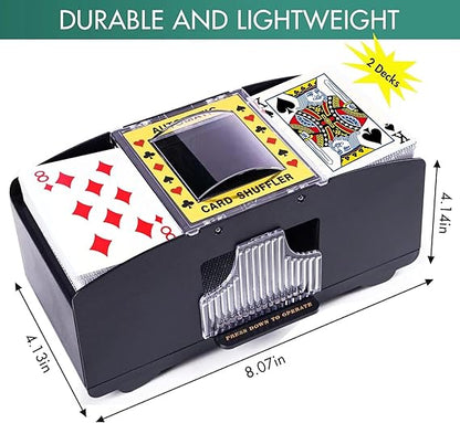 Automatic Card Shuffler, Battery Operated Card Dealer Machine, Electric Casino Card Shuffler for UNO, Blackjack, Texas Hold'em, Home Card Games nirvanaguru