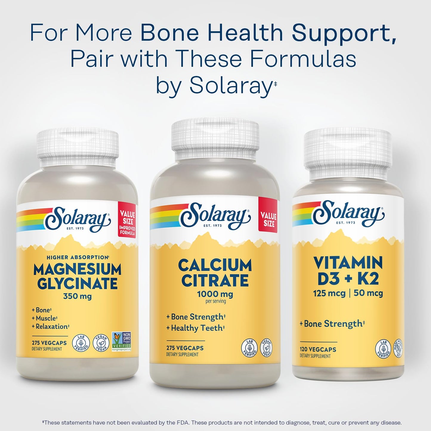 Solaray Calcium Citrate 1000mg - Chelated Calcium Supplement - Supports Bone Strength and Healthy Teeth - Easy to Digest - 60-Day Guarantee, Vegan - 68 Servings, 275 VegCaps Nirvana Guru