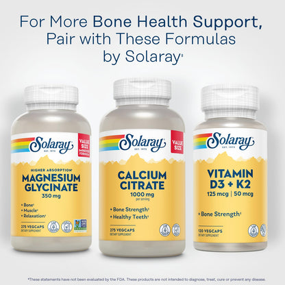 Solaray Calcium Citrate 1000mg - Chelated Calcium Supplement - Supports Bone Strength and Healthy Teeth - Easy to Digest - 60-Day Guarantee, Vegan - 68 Servings, 275 VegCaps Nirvana Guru