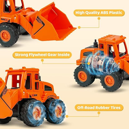 Beestech Construction Toys for 3 Years Old Boys Girls Kids, Friction Powered Construction Truck Toys Vehicles Sand Toys Trucks Excavator, Bulldozer, Road Roller (Colorful 4 Pack) nirvanaguru