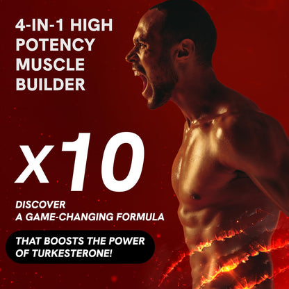 Turkesterone Supplement for Men - Organic Turkesterone Supplement for Muscle Growth w/Fadogia Agrestis Pterostilbene | Complexed Turkesterone Powder | 120 Turkestrone Vegan Capsules 1 Pack Nirvana Guru