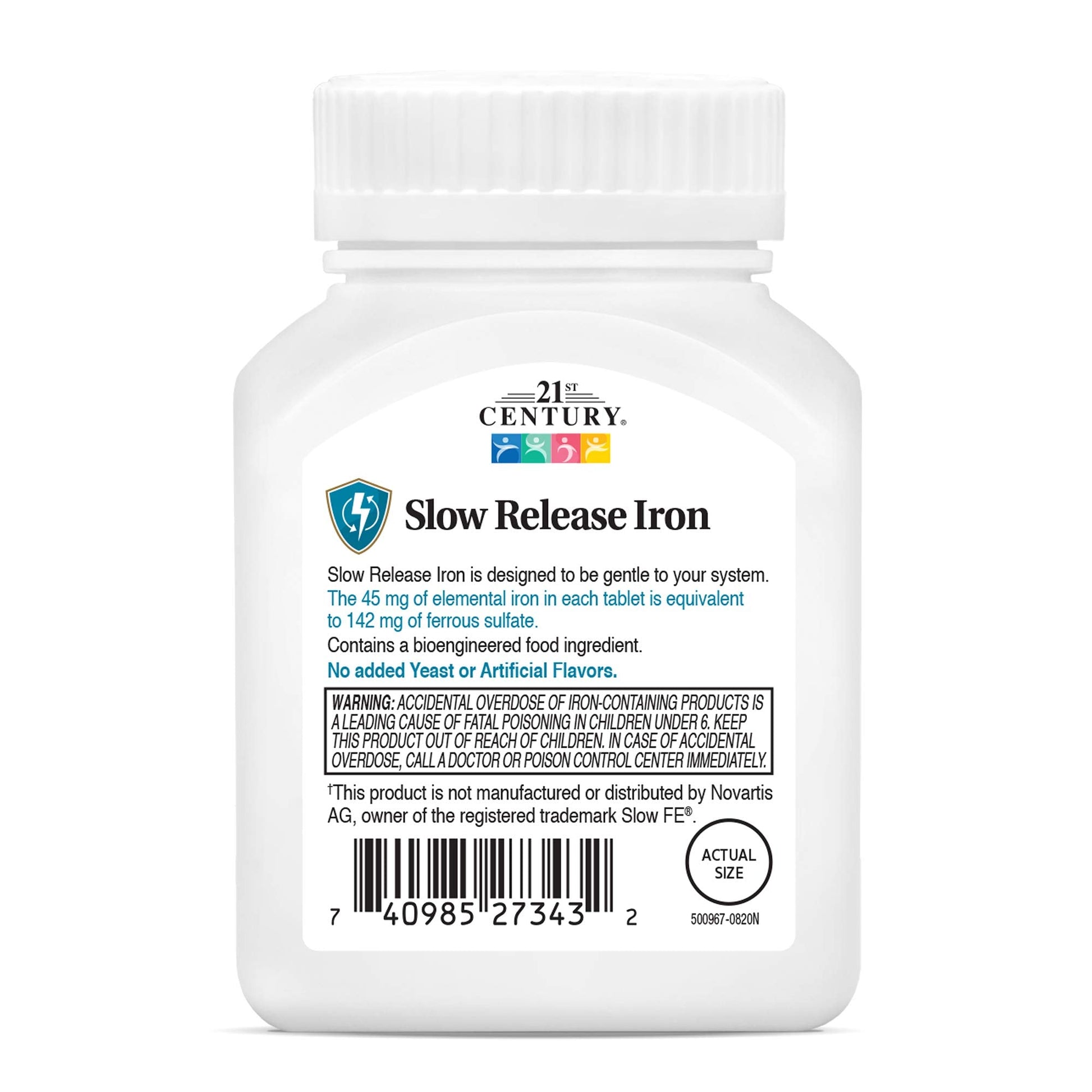 21st Century Slow Release Iron Tablets, 60 Count Nirvana Guru