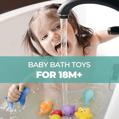 Hely Cancy Infant Bath Toys for 18 Months - No Hole Animal Bathtub Toys, Baby Bath Tub Toys nirvanaguru