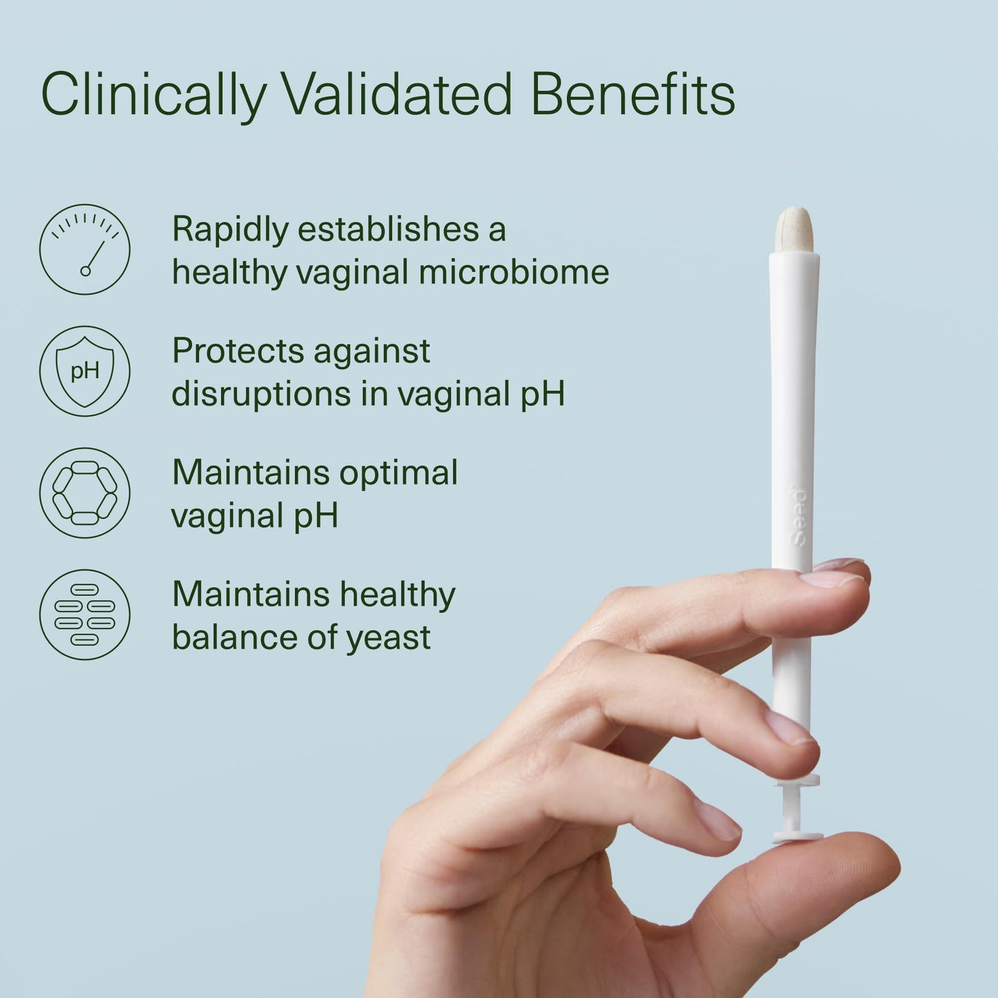 Seed VS-01 Vaginal Synbiotic - Prebiotic & Probiotic for Women - L. Crispatus Probiotic Suppositories for Vaginal Health, pH, & Yeast Balance - 8 Suppositories (60-Day Supply) - Nirvana Guru