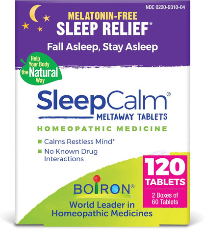 Boiron SleepCalm Sleep Aid for Deep, Relaxing, Restful Nighttime Sleep - Melatonin-Free and Non Habit-Forming - 60 Count (Pack of 2) - Nirvana Guru