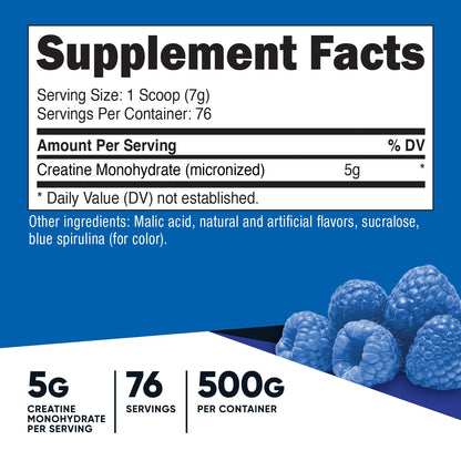 Nutricost Creatine Monohydrate Micronized Powder 500G, 5000mg Per Serv (5g) - 100 Servings, 17.9 Oz Nirvana Guru