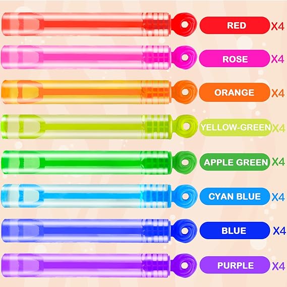 Party Goodie Bag Stuffer Fillers for Kids, 32 Pack Mini Bubble Wand Toys Gifts for Toddlers, Small Pinata Birthday Camping Wedding Party Favors Supplies, Classroom School Stuff Prizes Treats Non Candy nirvanaguru