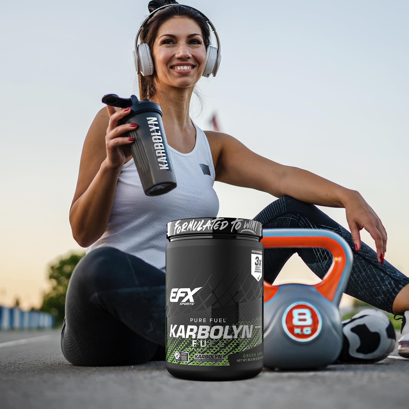 EFX Sports Karbolyn Fuel | Fast-Absorbing Carbohydrate Powder | Carb Load, Sustained Energy, Quick Recovery | Stimulant Free | 39 Servings (Neutral) Nirvana Guru