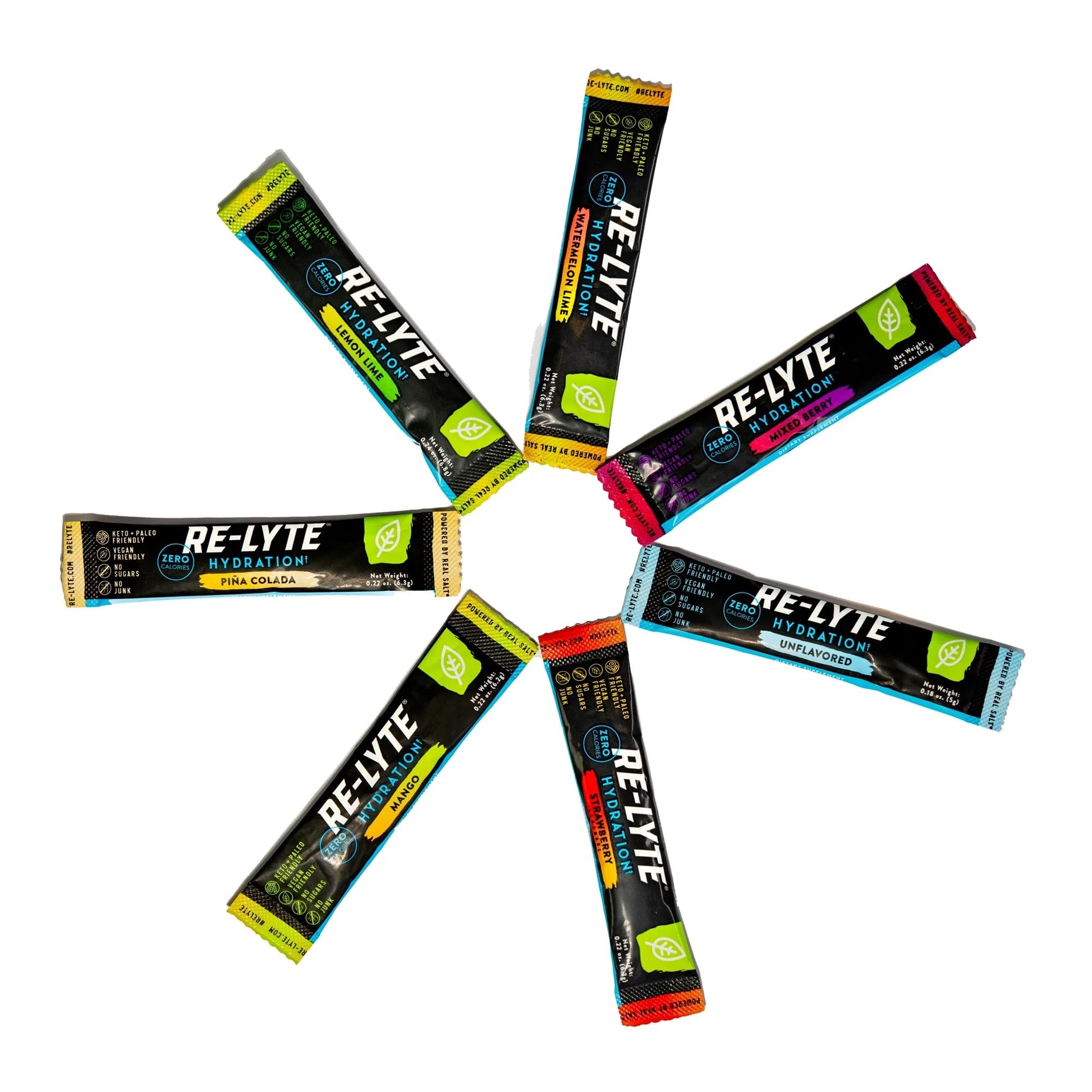 REDMOND Re-Lyte Hydration Electrolyte Powder Mix, Variety Pack, 30 Stick Packs Nirvana Guru