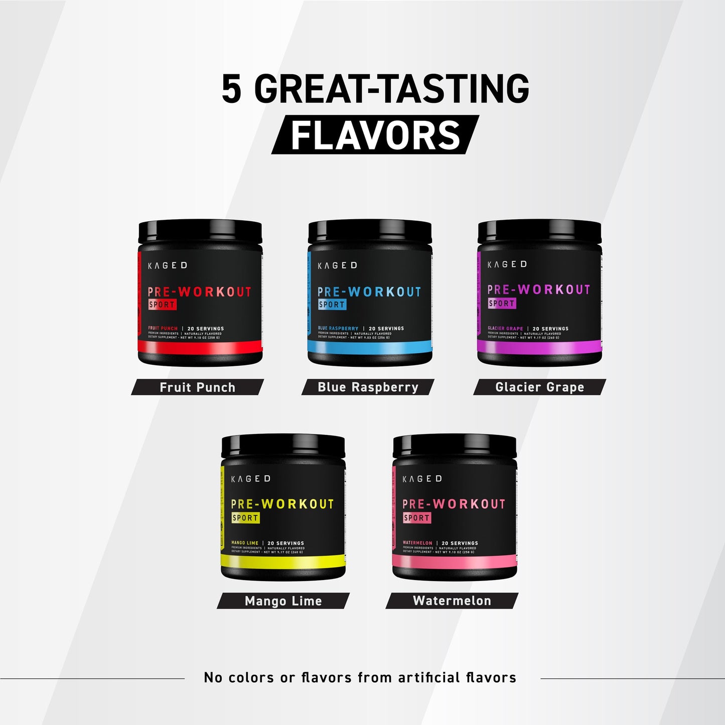 Kaged Sport Pre Workout Powder for Men & Women, Mango Lime, Sport Certified, 188mg Caffeine, Nitric Oxide Supplement, Beta Alanine for Energy, Weightlifting, Cardio Endurance & Strength, 20 Servings Nirvana Guru