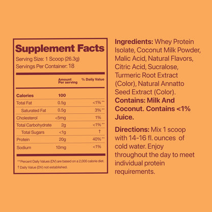 Clear Whey Isolate Protein Powder, Frosty Lemonade, 20g Complete Protein per Serving, No Added Sugar, Grass-Fed, 21 Servings Nirvana Guru