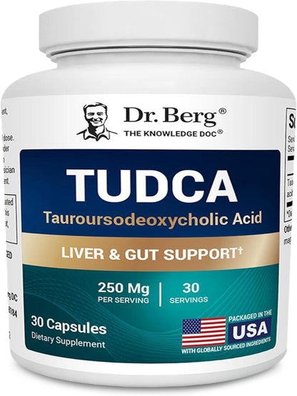 Dr. Berg TUDCA Supplement (Tauroursodeoxycholic Acid) - Powerful Formula for Liver Health, Bile Flow, Gallbladder Support, and Digestive Health* - 30 Capsules Nirvana Guru