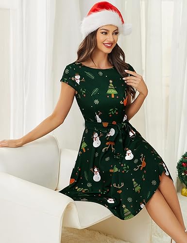 Dressystar Women's Vintage Cap Sleeve A Line Cocktail Party Dress 1950s Retro Rockabilly Prom Swing Dresses nirvanaguru