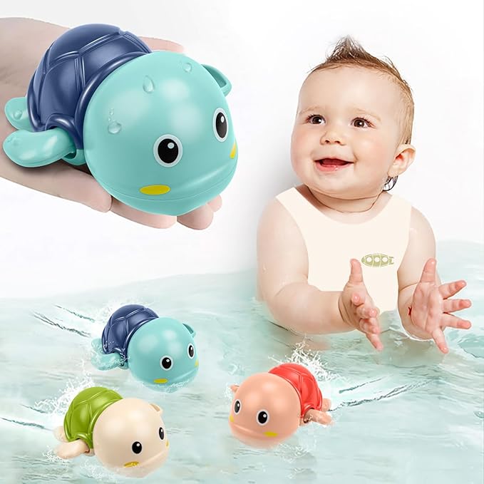 Bath Toys for Toddlers 1-3 Year Old Boys Gifts,Swimming Turtle Bath Toys, Floating Wind-up Bathtub Toys for Baby, Toddler Pool Water Toys for 1 2 3 4 Year Old Boys Girls Gifts nirvanaguru