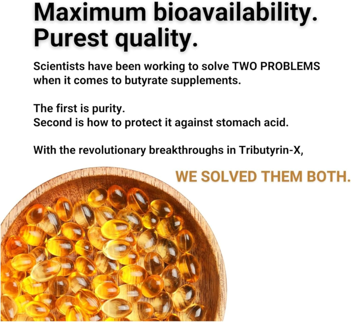 Tributyrin-X | Most Bioavailable Butyrate Postbiotic for Gut Health & Leaky Gut Support | 99% Pure w/Zero Odor | 30 Softgels Nirvana Guru