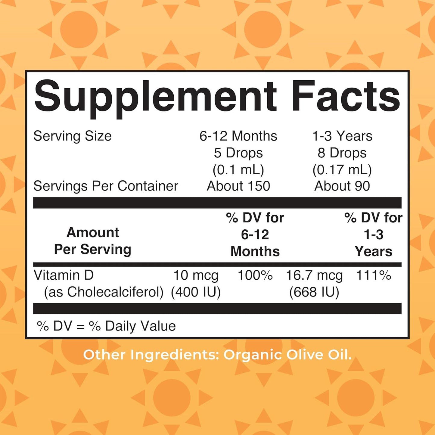 MaryRuth Organics USDA Organic Vitamin D Drops | Vitamin D3 Liquid | Sugar Free | Liquid Vitamin D Drops Immune Support for Infants & Toddlers | VIT D3 | Gluten Free | Non-GMO | 90-150 Servings - Nirvana Guru