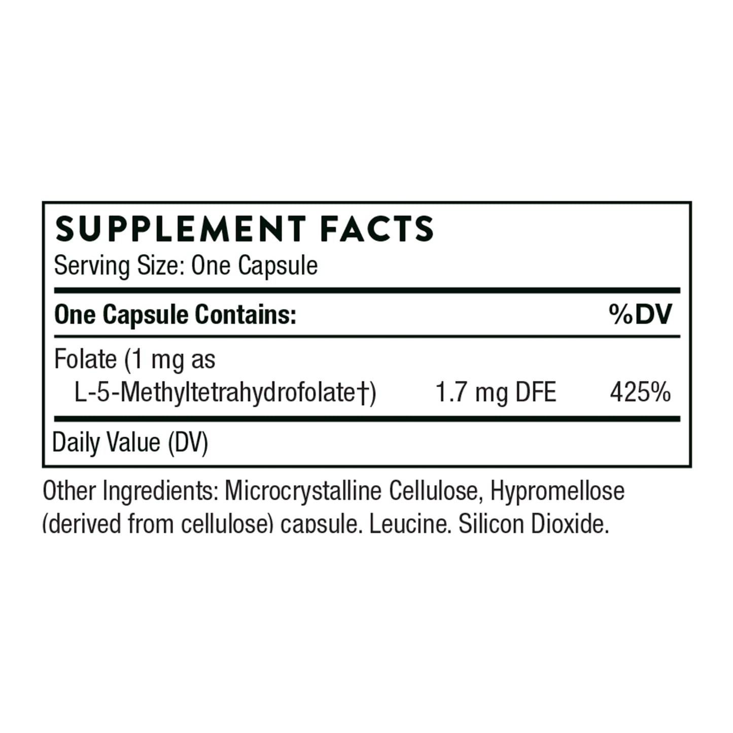 THORNE 5-MTHF - Methylfolate (Active B9 Folate) Supplement - Supports Cardiovascular Health, Fetal Development, Nerve Health, Methylation, and Homocysteine Levels* - 60 Capsules - 5-MTHF 1mg - Nirvana Guru