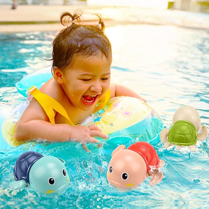 Bath Toys for Toddlers 1-3 Year Old Boys Gifts,Swimming Turtle Bath Toys, Floating Wind-up Bathtub Toys for Baby, Toddler Pool Water Toys for 1 2 3 4 Year Old Boys Girls Gifts nirvanaguru
