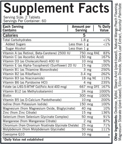 Kirkman - Children's Multivitamin & Mineral - 120 Capsules - with 5-MTHF - Potent Broad Spectrum Vitamin/Mineral Supplement - Hypoallergenic - Nirvana Guru