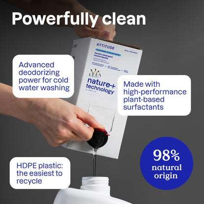 ATTITUDE Liquid Laundry Detergent, EWG Verified, HE Compatible, Plant-Based & Vegan, Natural Laundry Soap, Mountain Fresh Scent, 40 Loads, 67.6 Fl Oz Nirvana Guru