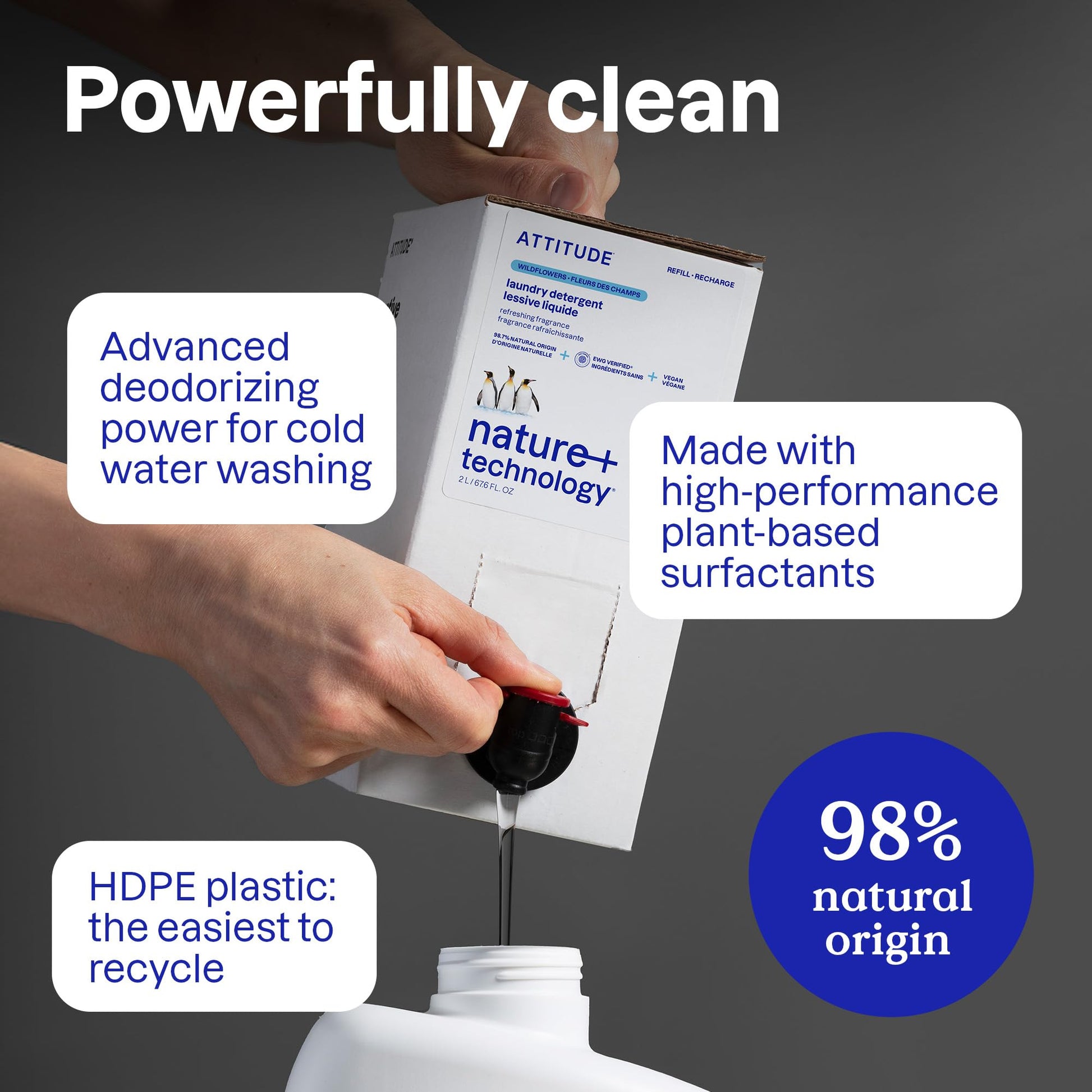 ATTITUDE Liquid Laundry Detergent, EWG Verified, HE Compatible, Plant-Based & Vegan, Natural Laundry Soap, Mountain Fresh Scent, 40 Loads, 67.6 Fl Oz Nirvana Guru
