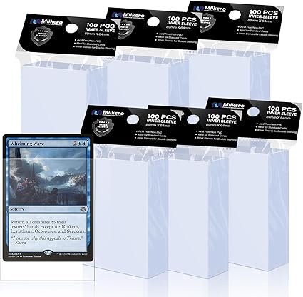 600 Pack Card Sleeves, Perfect Fit Inner Sleeves Ideal for Double-Sleeving, Trading Card Sleeve Compatible with MTG, TCG, Gaming Cards nirvanaguru