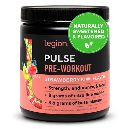 LEGION Pulse Pre Workout Supplement - All Natural Nitric Oxide Preworkout Drink to Boost Energy, Creatine Free, Naturally Sweetened, Beta Alanine, Citrulline, Alpha GPC (Fruit Punch) Nirvana Guru