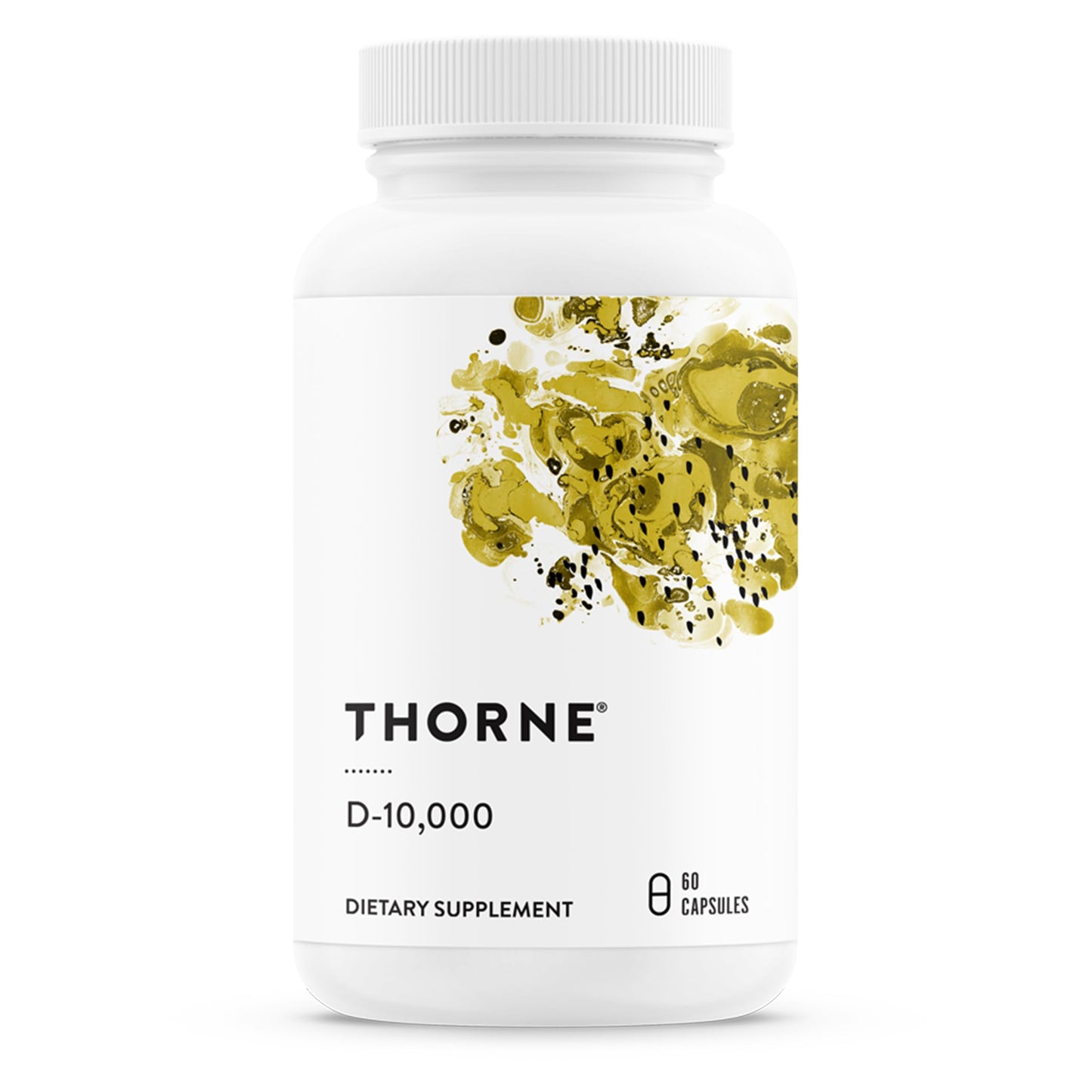 THORNE Vitamin D3 Supplement - Supports Healthy Bones, Teeth, Muscles, Cardiovascular & Immune Function* - Gluten, Dairy & Soy-Free - 10,000 IU - 60 Capsules - Nirvana Guru