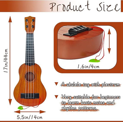 Kids Toy Ukulele Guitar,17 Inch Classical Guitar Musical Toy,4 Strings Guitar Ukulele Educational Learning Toy for Toddlers and Preschoolers nirvanaguru